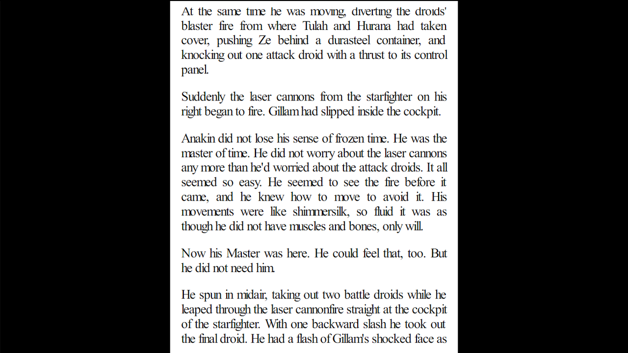Scales to Anakin who could perceive time as frozen when drawing deeply on the Force Jedi Quest 5 (2