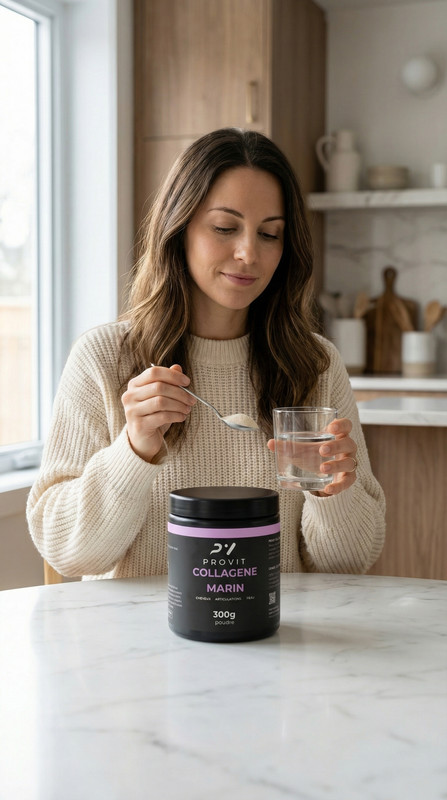 Collagène Marin Provit 300g poudre — pot avec doseur pour peau, ongles et articulations