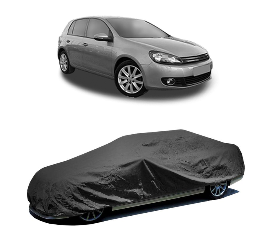 Husa tip prelata auto pentru Volkswagen Golf VI Van (5K1) 2008 - 2012,culoare negru, material textil impermeabil, rezistanta la intemperii praf UV, CARPASSION Husa Protectie