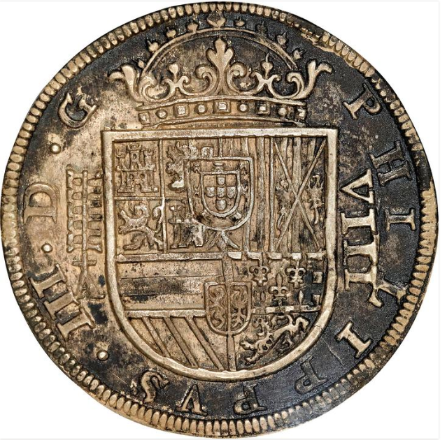 8 Reales Ingenio de Segovia-Felipe III 1617 Ganada-stackbowers-2-solo-moneda