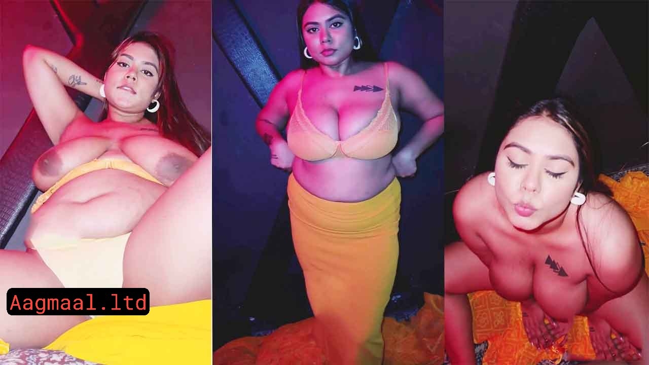 Oasi Das Nude Big Boobs Show Orange Color Saree Strip Video