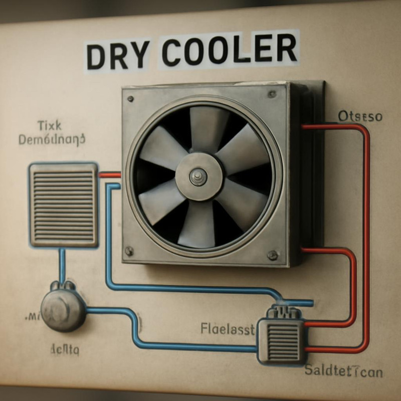 Схема устройства драйкулера с основными компонентами