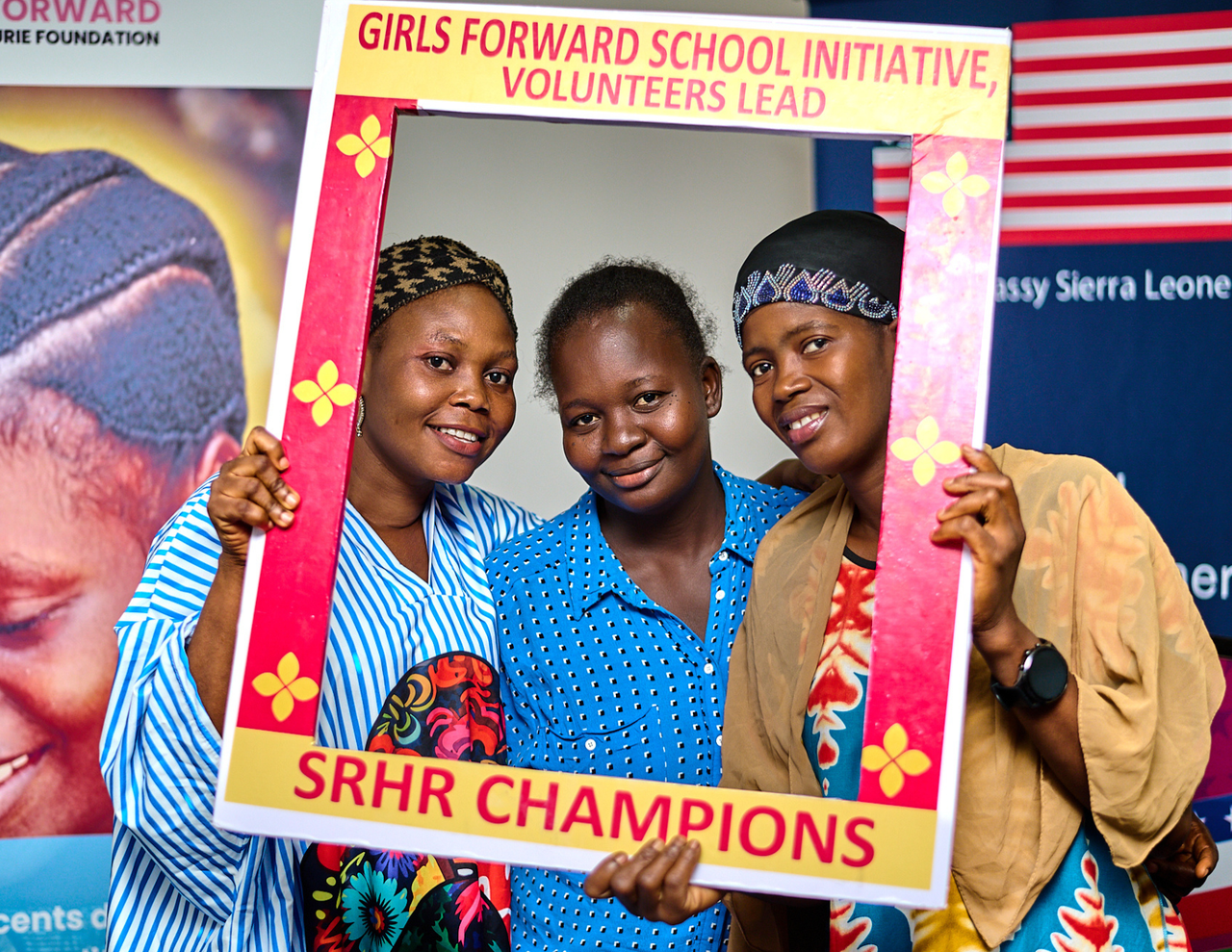 Young women participating in health workshop