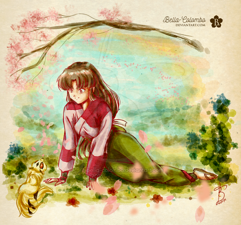 Hình vẽ Kikyou, Kagome, Sango bộ Inuyasha - Page 11 Inuvember_03_best_friends_speed_painting_by_bella_colombo-d