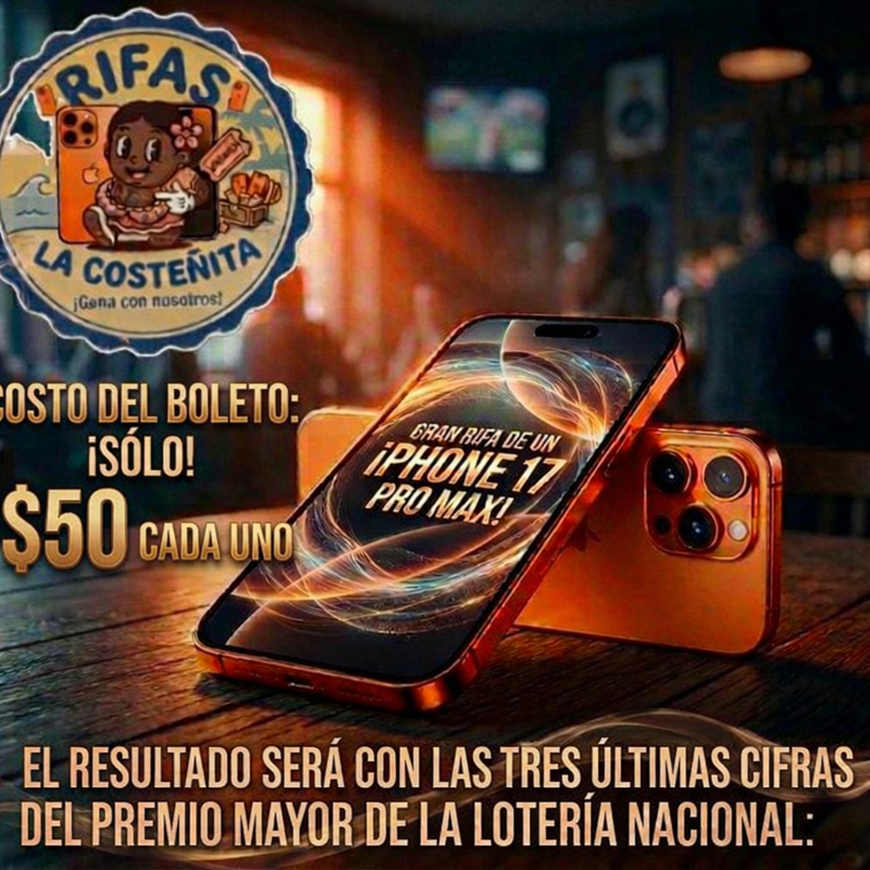 🍀 Gana un iPhone 17 Pro Max por solo $50