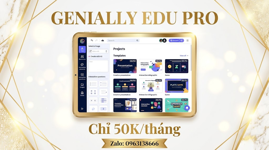 tk genially edu pro chính chủ