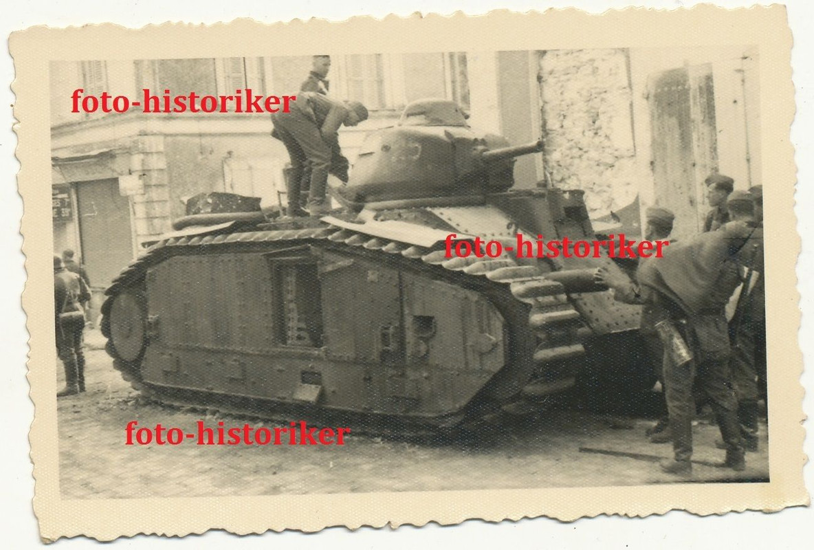 französischer BEUTE Panzer Char B1 bis Turmkennu