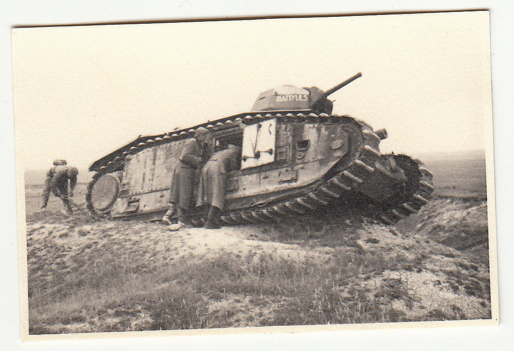 Französischer Panzer mit Kennung Name Deutsche S