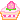 A pixel art gif of a slice strawberry cake
