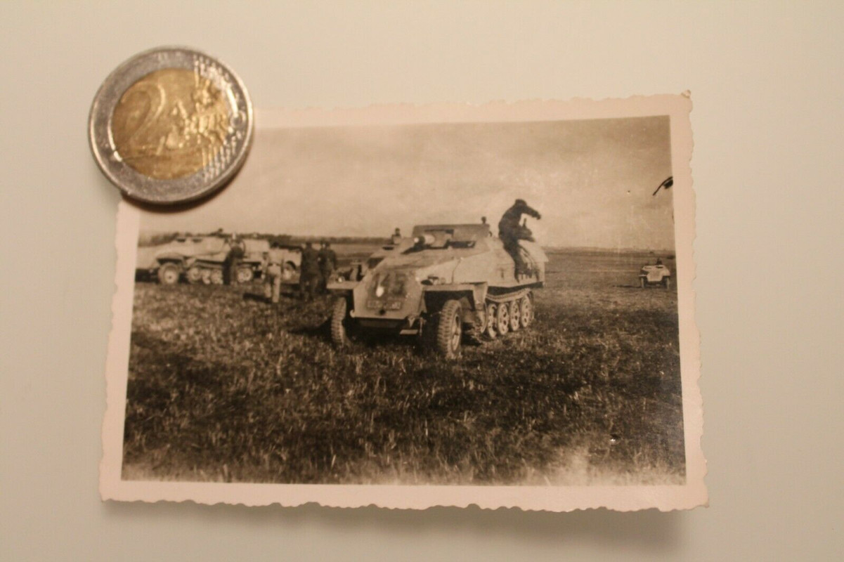 orig.Foto-Deutsches-Reich-WH-Schützenpanzer- Kettenfzg-Soldaten