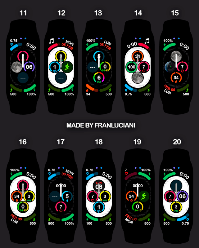 Infograph by franluciani - Amazfit • Xiaomi Mi Band 5 | 🇺🇦 AmazFit, Zepp,  Xiaomi, Haylou, Honor, Huawei Watch faces catalog