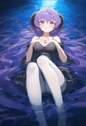 1girl, {{hanyuu}}, mikozin, NDGD, ohlia, {kobayashi ritz}, reoen, purple hair, p s-2259787583