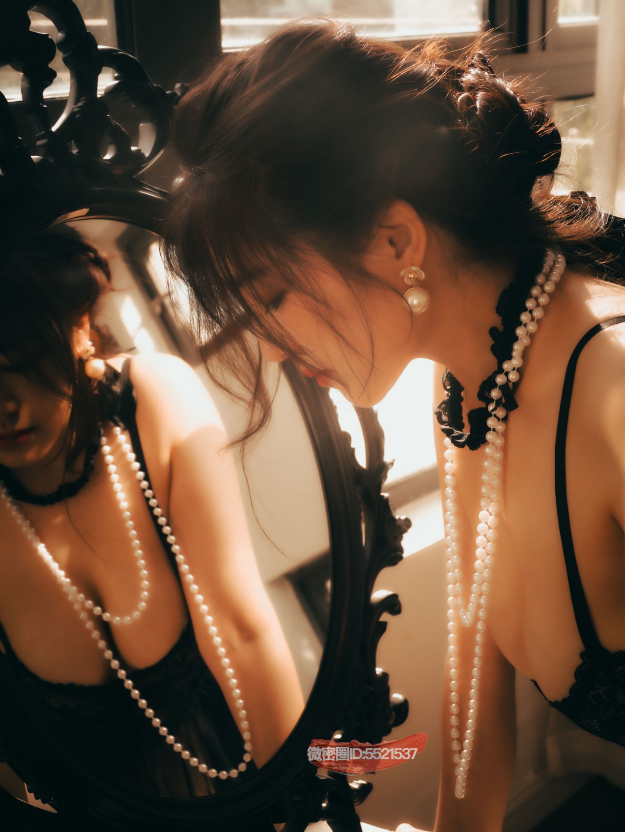 樱 晚 gigi 珍珠上的蕾丝 写真照，纯欲风天花板！插图5