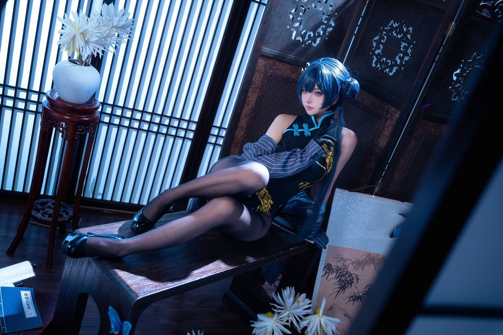 Seya-狮砸 – 蔚蓝档案 妃咲 旗袍 Cos 高清写真（12P-138.2MB）插图1