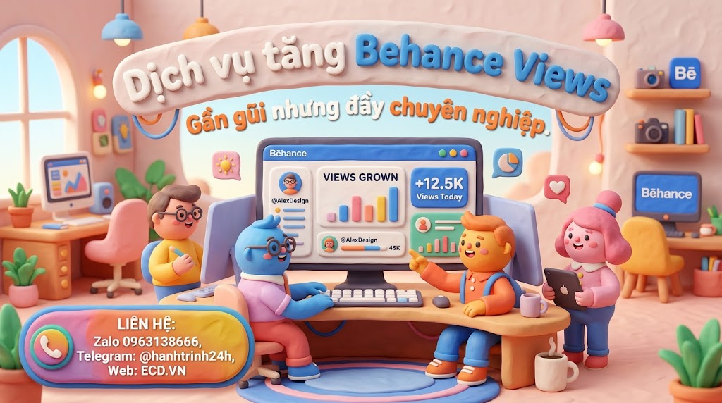 dịch vụ tăng behance views thật tăng engagement