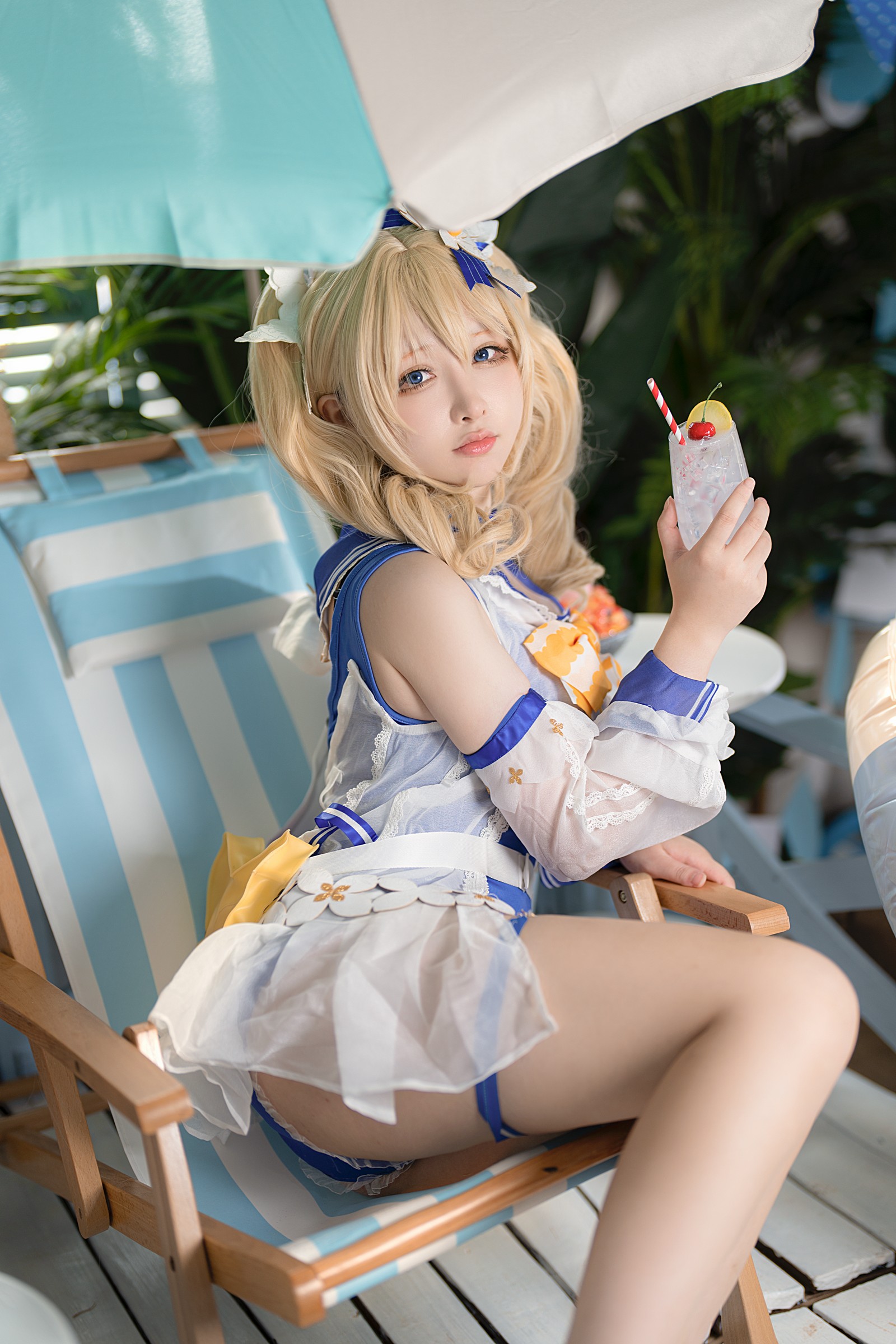 樱梨梨 芭芭拉 泳装 Cosplay 写真集｜原神角色高清摄影（30P｜576MB）插图3