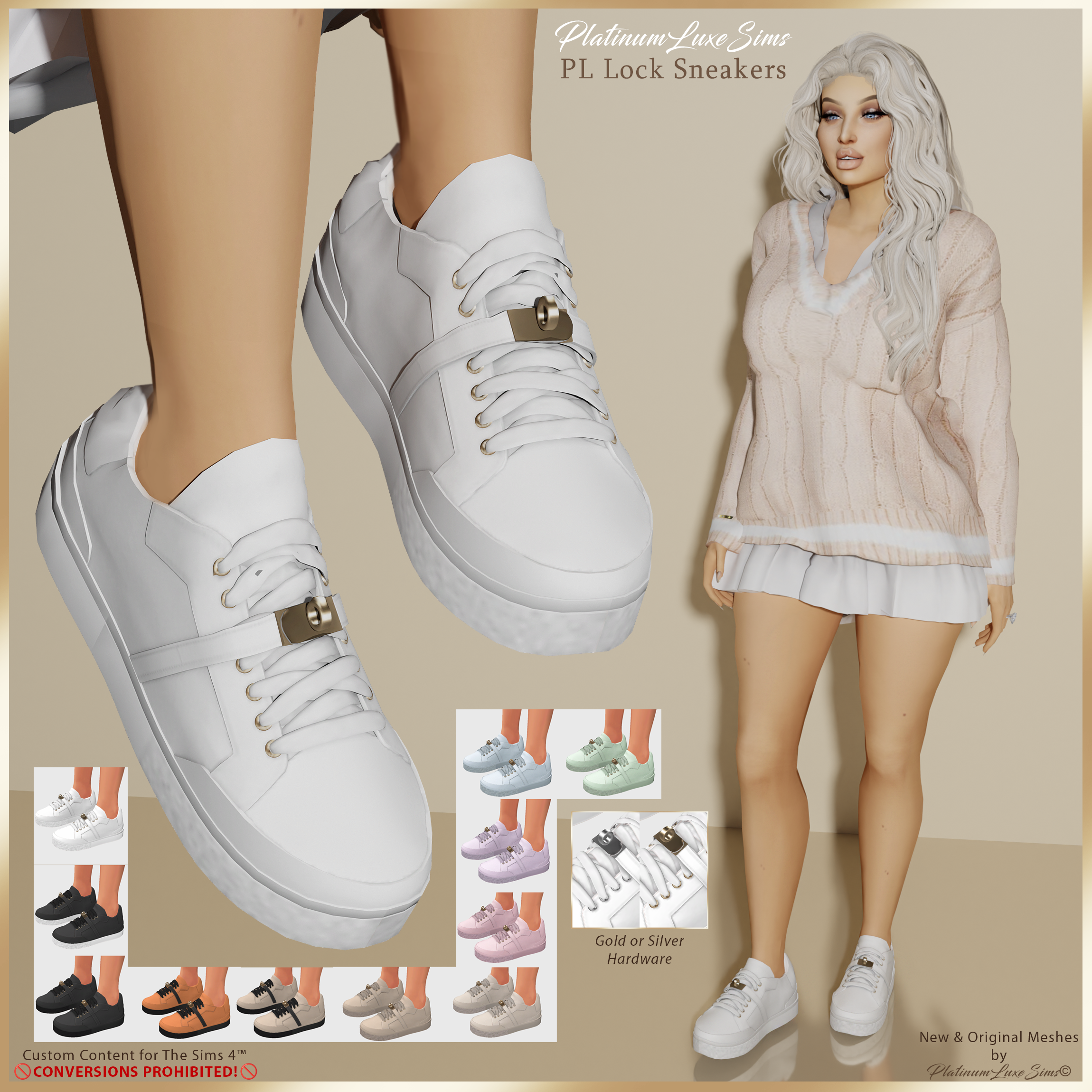 PL Lock Sneakers (CAS) - The Sims 4 Create a Sim - CurseForge