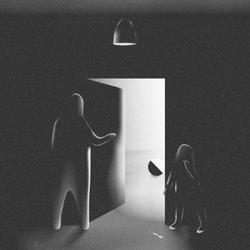 Cut-A-Lonely-Figure-Draw-a-door-in-chalk