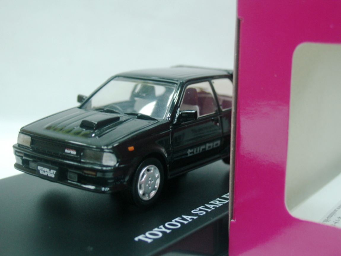WOW EXTREMELY RARE Toyota Starlet Turbo-S EP71 RHD 1986 Black 1:43