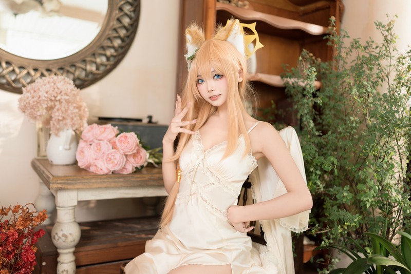 艾西Aiwest 碧蓝档案伊落玛丽睡衣Cosplay写真图集 高清图集 34P (102.2M)插图5