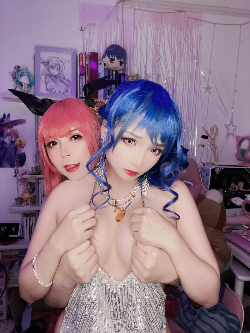 MiMi Chan & UyUy 圣路易斯 × 檀香山 Cosplay 碧蓝航线双人写真图集【49P-583.6M】插图9