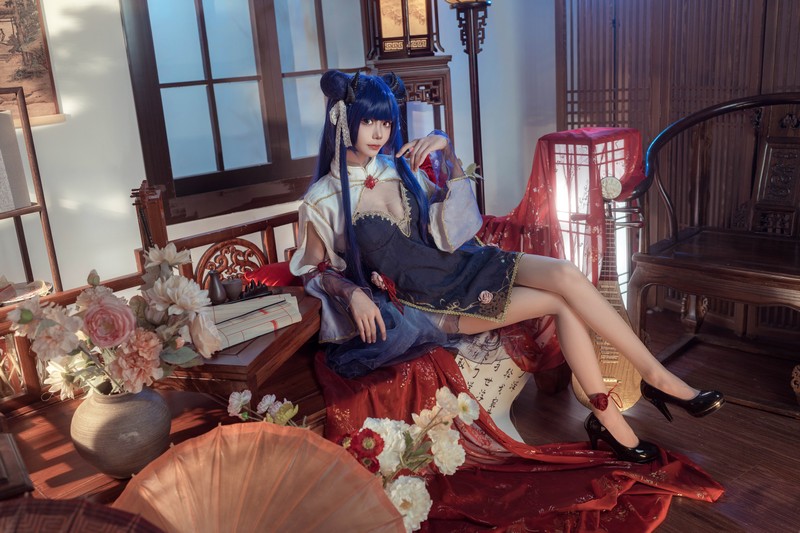 艾西Aiwest 伊吹新年旗袍Cosplay写真图集 新年主题高清图集 35P (396.8M)插图
