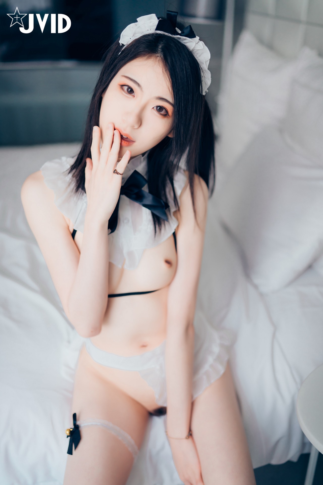 JVID阿黎超甜美女，甜系女仆风写真照，完美的级的性感女神！插图6