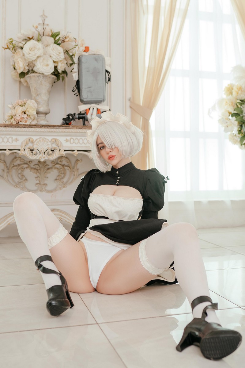 Alina Becker 2B 女仆 Cosplay 尼尔机械纪元写真图集【30P-15.4M】插图1