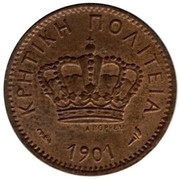 CRETA (GRECIA) - 1 Lepta 1901 Grecia-Creta-1-1-Lepton-1901-Anv