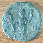 Antoniniano de Galieno. FIDES MILITVM. Fidelidad entre 2 estandartes. Roma Moneda-05-R