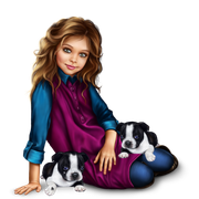 christmas_elf_girl_with_boston_terrier_puppy 38