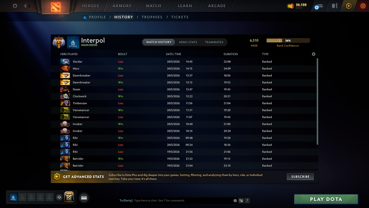 Dota 2 Account  MMR