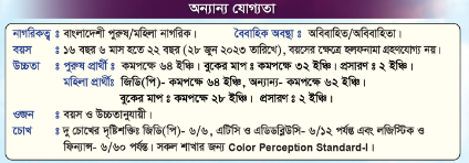 Others Qualification of Bangladesh Airforce Job Circular 2022