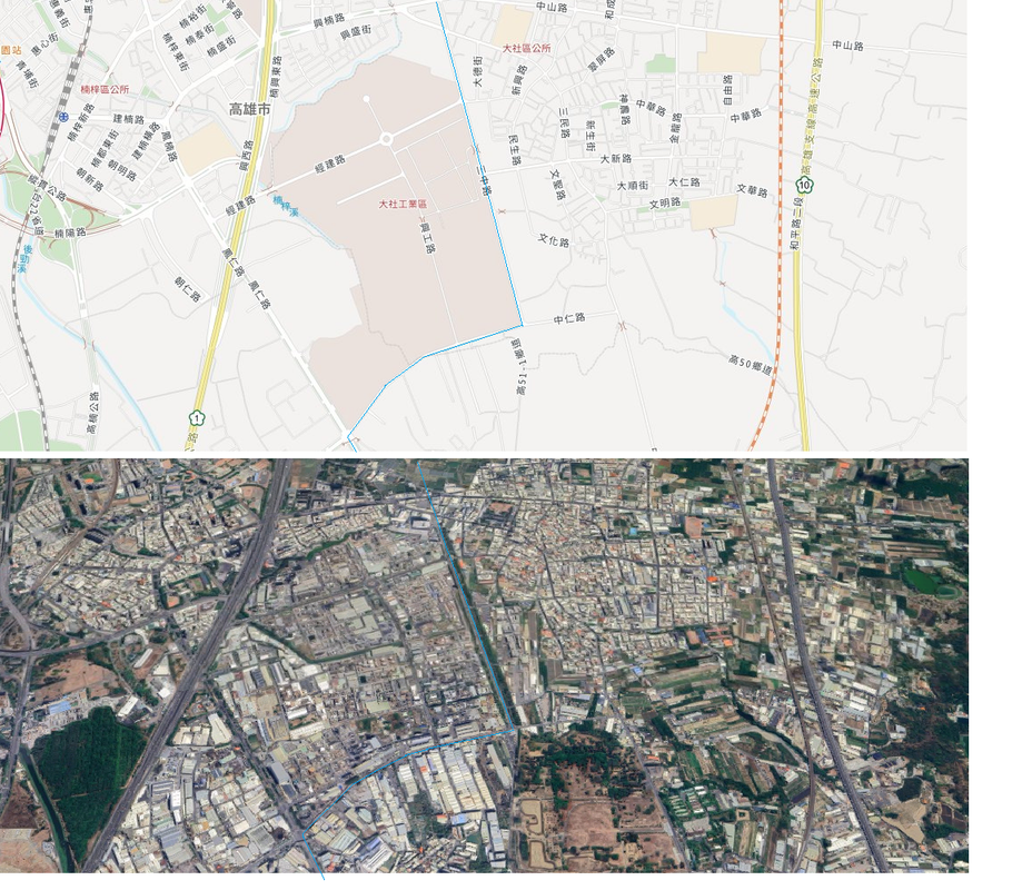 大社街道From2023yMAPCOMTW雙圖