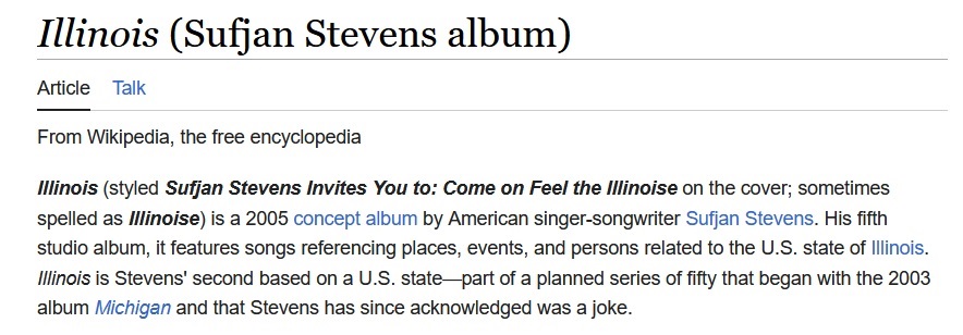 Illinoise - best new score?