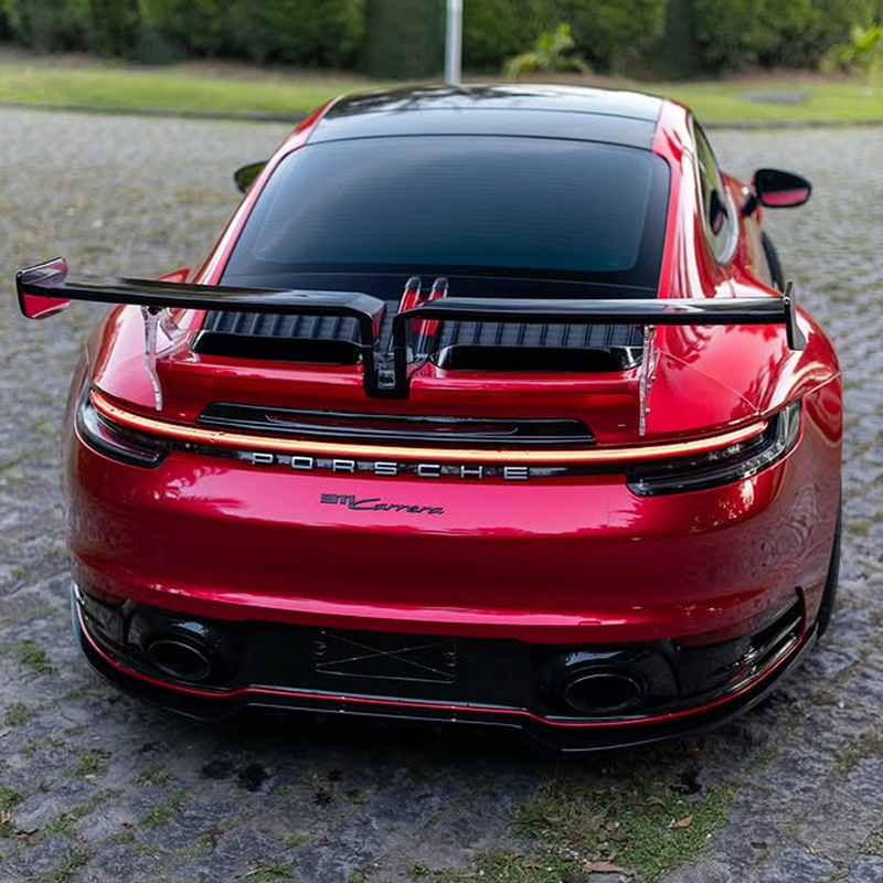 A brand new sports car.