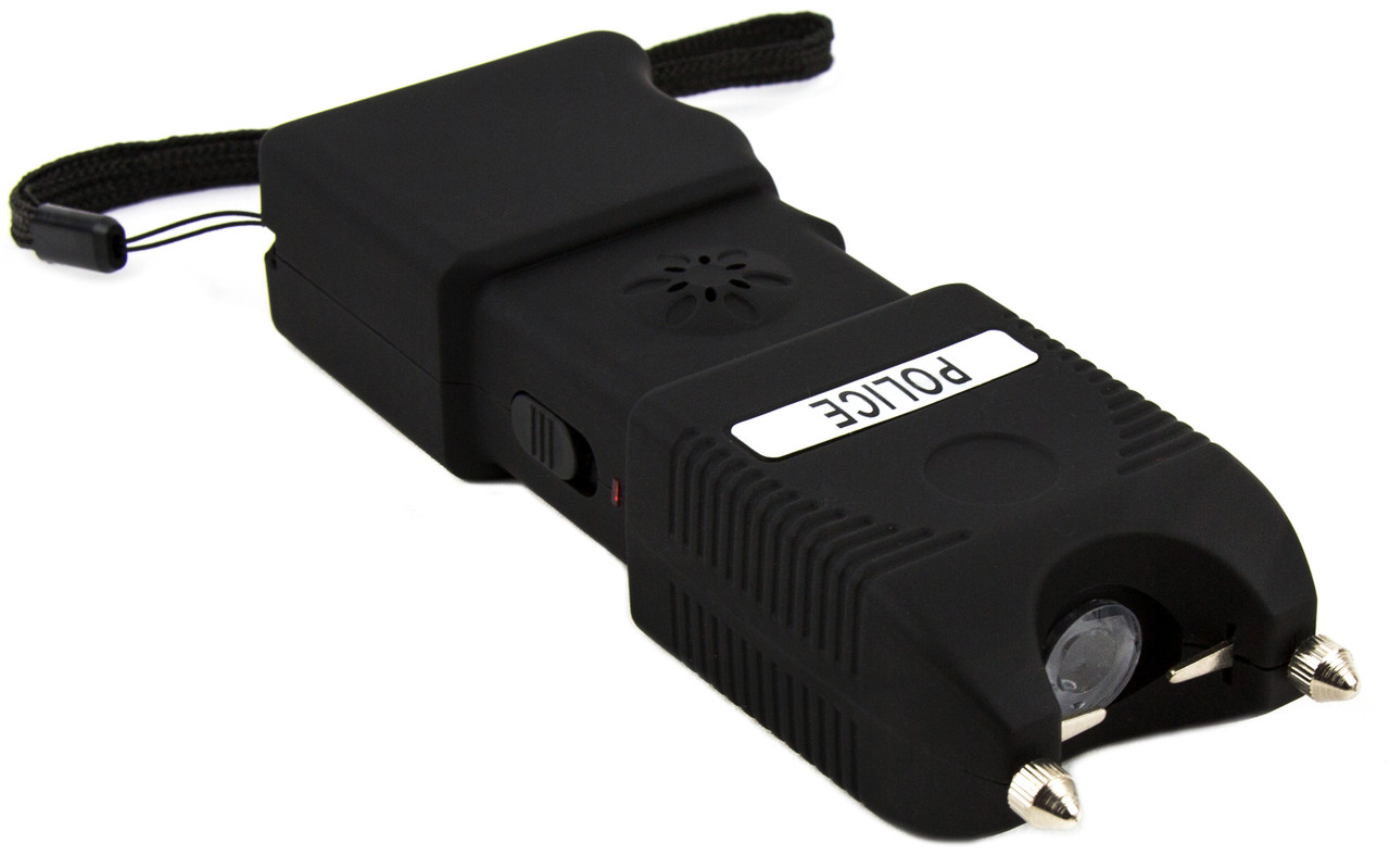 POLICE Stun Gun TW10 180 BV Rechargeable With Siren Alarm LED Flashlight 612085472643 eBay