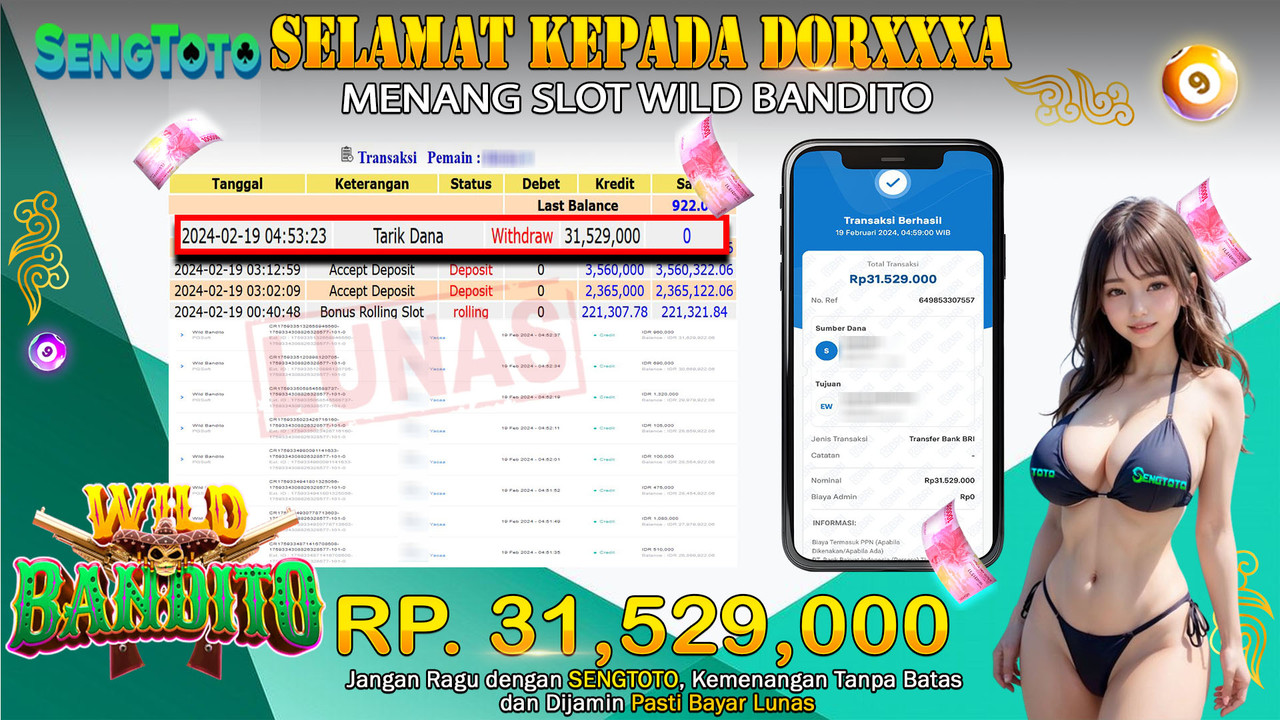BUKTI PEMBAYARAN SLOT WILD BANDITO