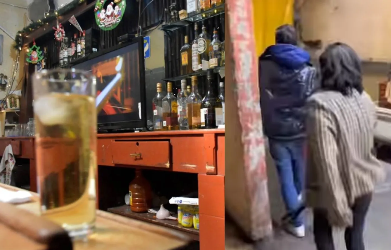 Madre saca a su hijo de una cantina a punta de “fajazos”