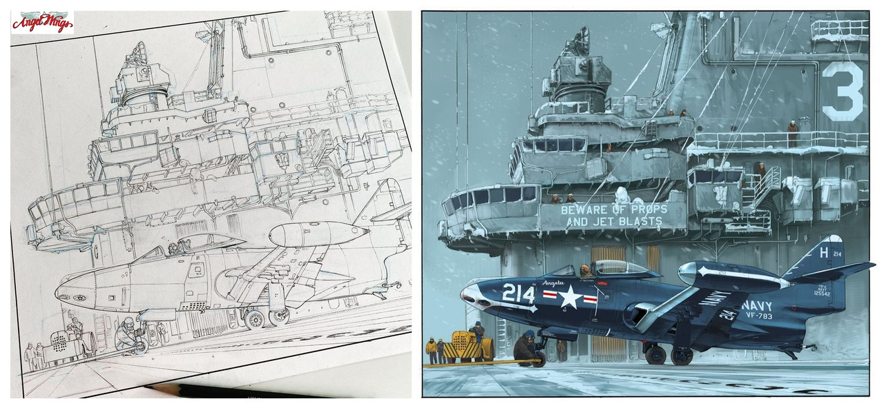 F9F-2 Panther au CV-34 Oriskany, coll