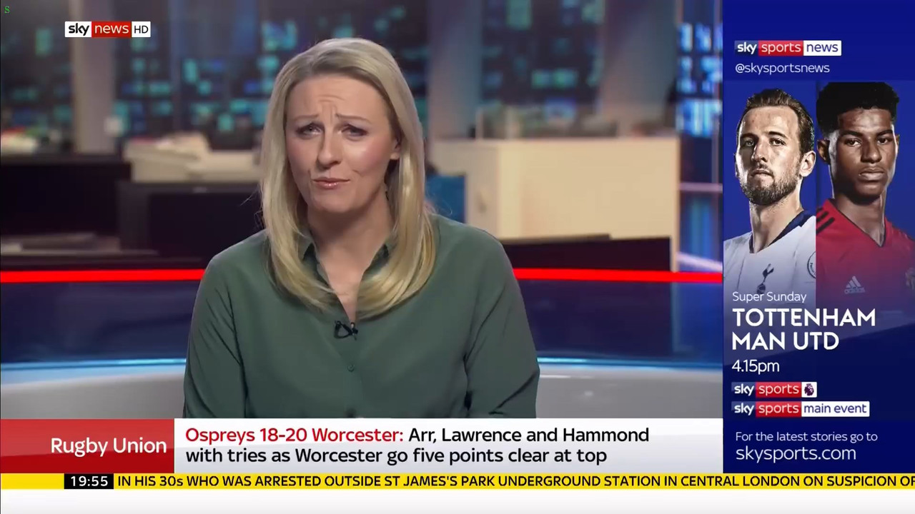 12 January - 19.30.00 - Sportsline. Sky News presents the news a