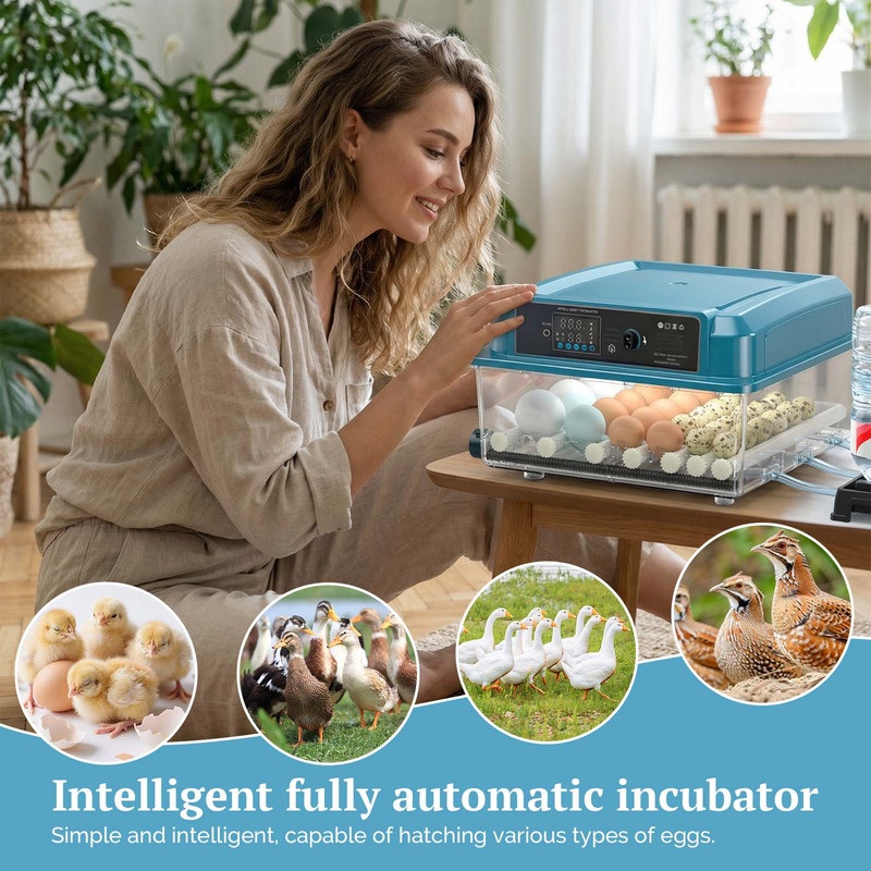 16/36 Eggs Incubator Clear For Poultry Hatching Machine Automatic Turning