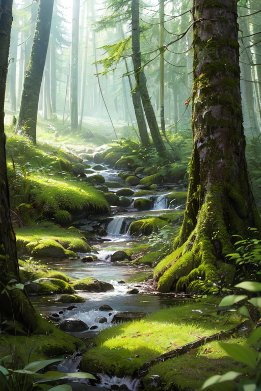 Forest and small River