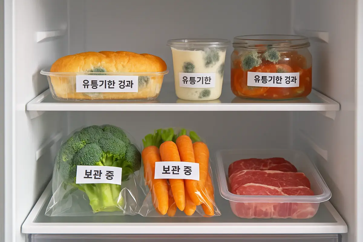냉장고 식재료 위생 구분