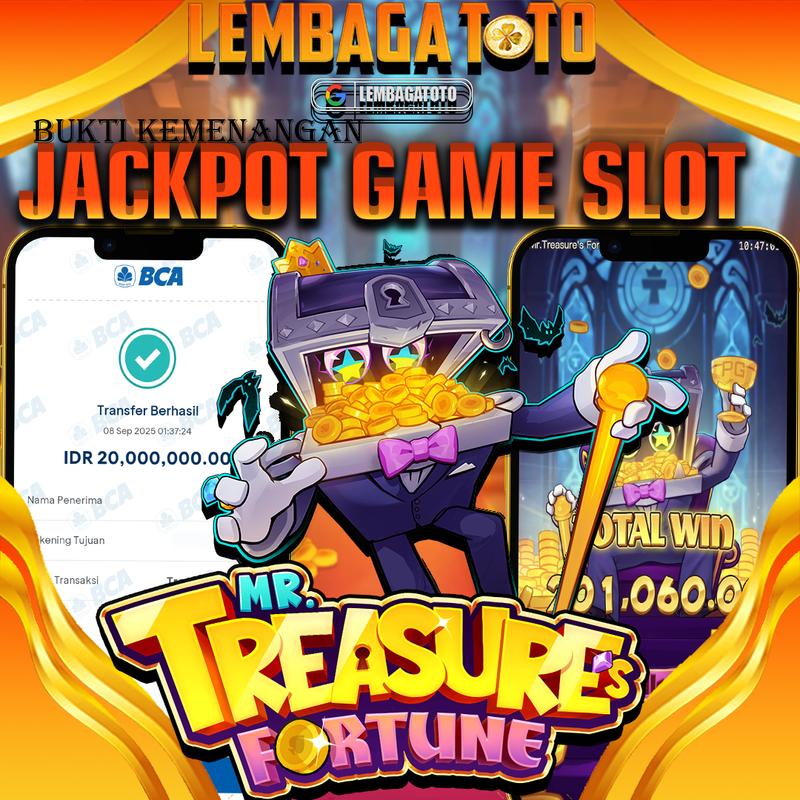 BUKTI JACKPOT 09 SEPTEMBER LEMBAGATOTO MR TREASURE FORTUNE  Rp.20.000.000,- LUNAS