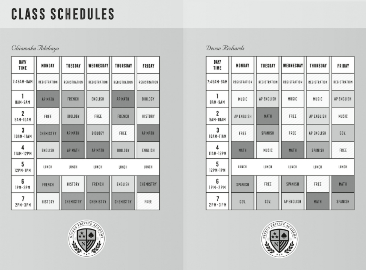 Class Schedules
