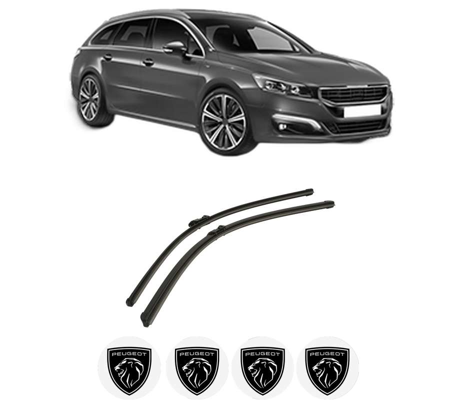 Set stergatoare auto PEUGEOT 508 SW I (8E_) din 2010-2018, pentru parbriz auto, 2 bucati, Bosch Aerotwin, din cauciuc siliconat rezistent, 4 Stickere Auto PEUGEOT