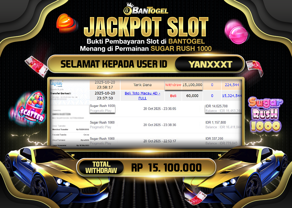 BUKTI JACKPOT LUNAS BANTOGEL