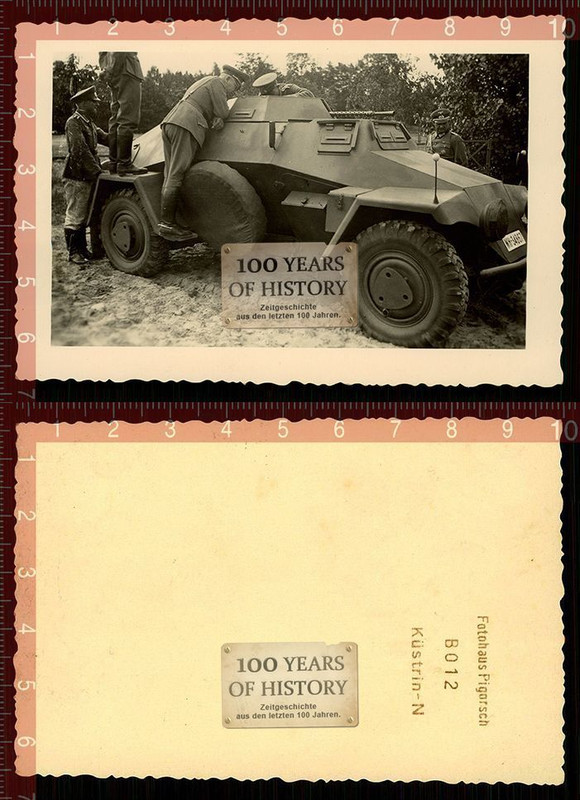 Orig. Foto Soldaten Spähwagen Panzer Tank PAK 14