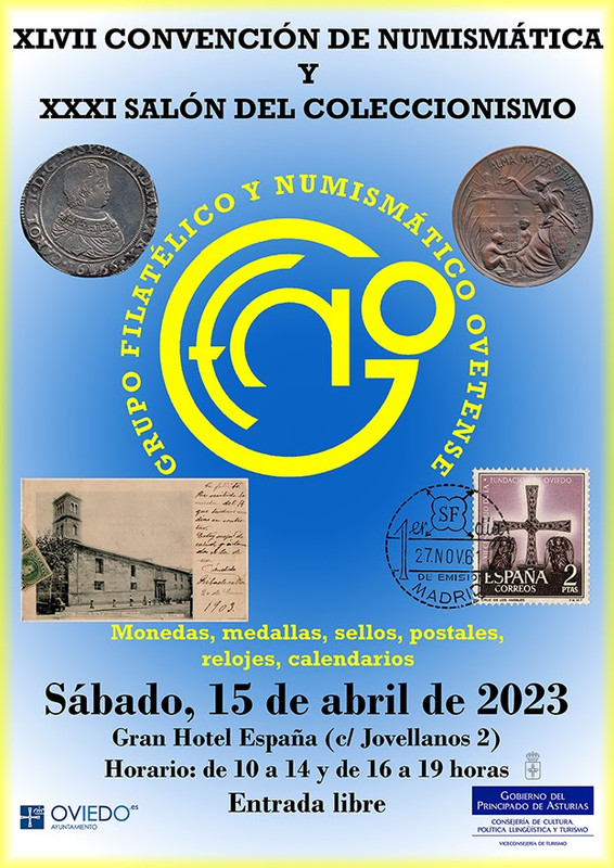 Convención numismática en Oviedo. Sábado 15 Abril 2023 Cartelconvencion2023oviedo